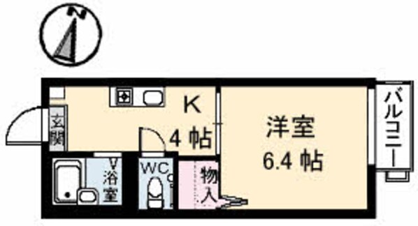 アメニティ土居 A棟の物件間取画像